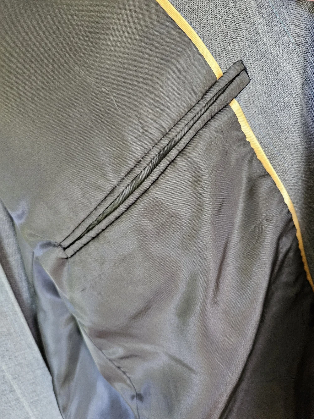 Haggar Gray Pinstripe Suit Jacket - Tailored Two-Button Blazer